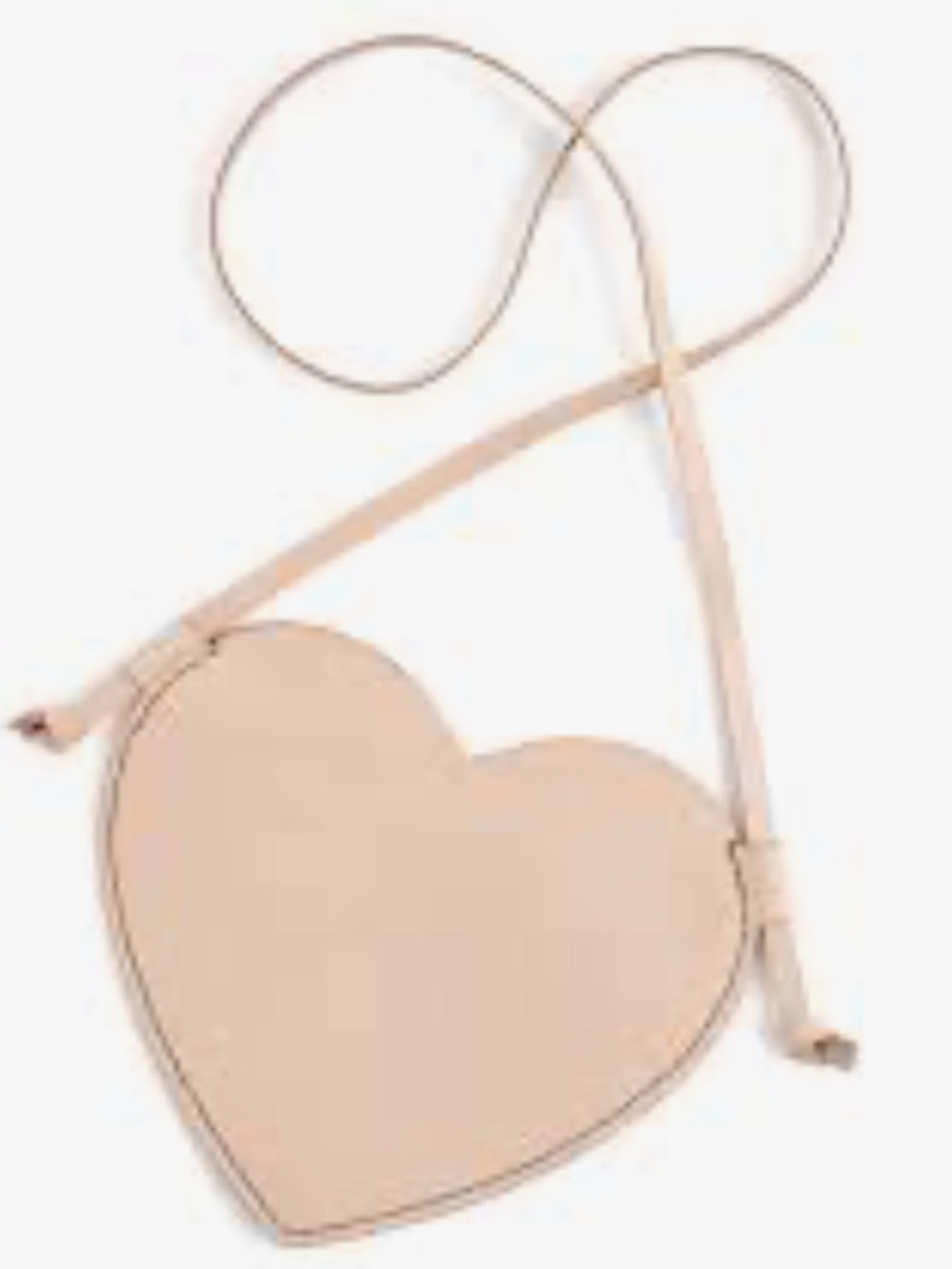Ted Baker Pale Pink Pebbled Leather Heart-Shaped Crossbody Bag  gold -accents - Picture 12 of 15